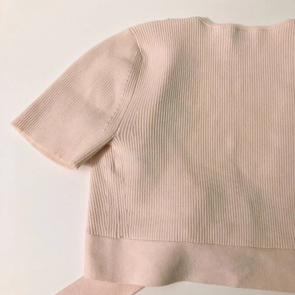 Aritzia Wilfred Elouan Tie Front Ribbed Knit Top Size XS - Picture 13 of 15